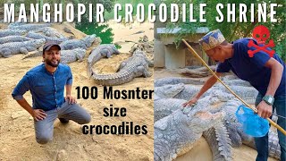 Manghopir Crocodile Karachi | Manghopir Mazar ke Magarmach | Crocodile feeding