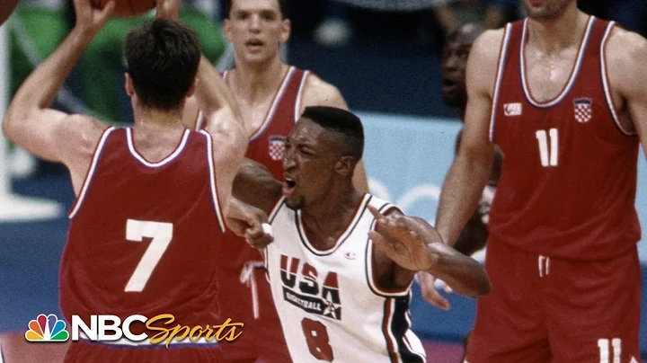 Michael Jordan and Scottie Pippen CLAMP Toni Kukoc...