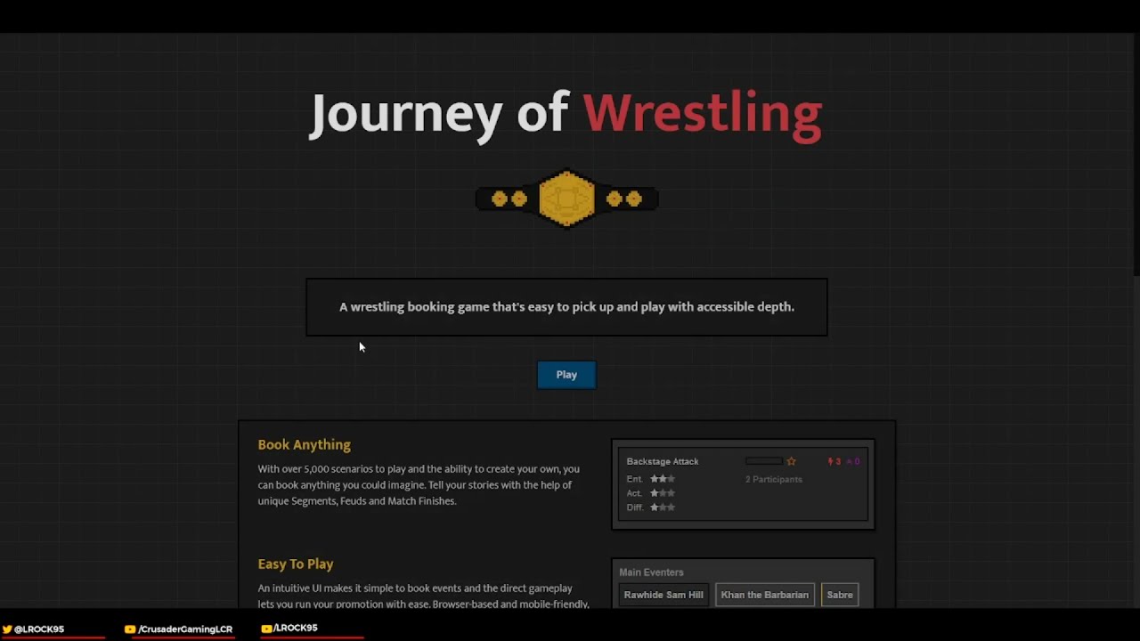 journey of wrestling title codes