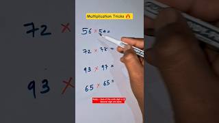 Multiplication Tricks 🔥  #maths #tricks #vedic