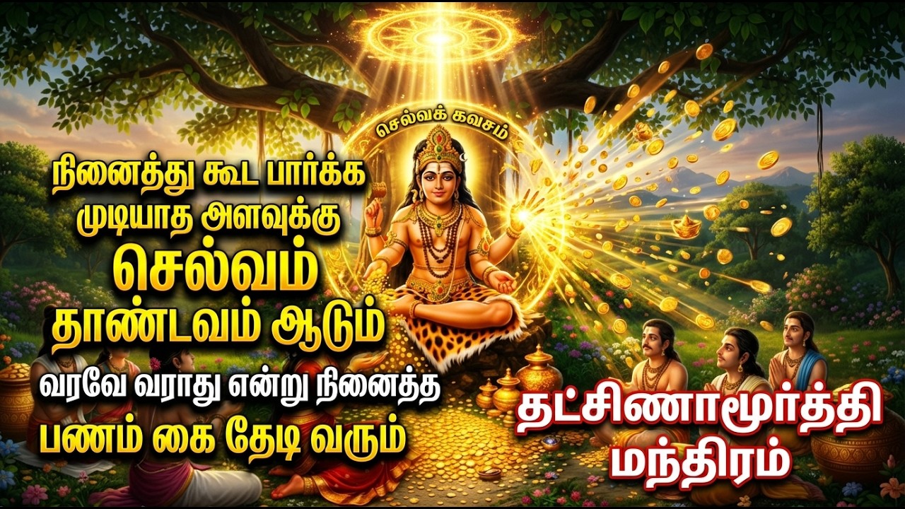 ஸ்ரீ தட்சிணாமூர்த்தி செல்வ மந்திரம் | Dakshinamurthy Mantra for Wealth | Panam Tamil Devotional