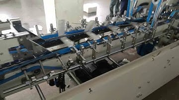 small carton box folder gluer machine  with  lock bottom /  carton  box making machine