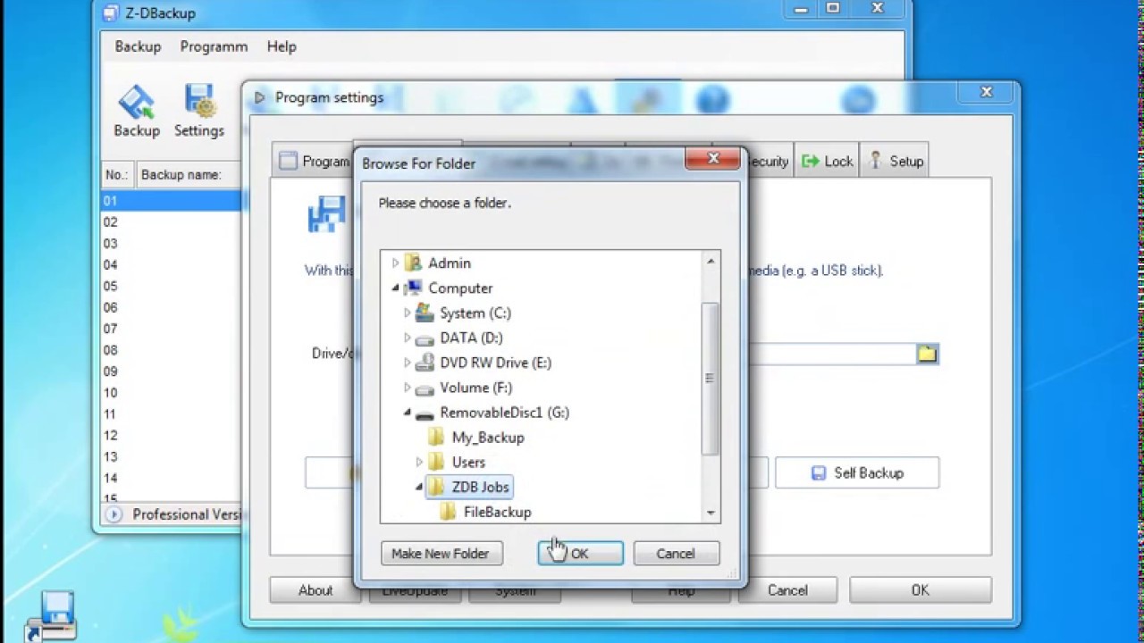 Self Backup Restore - Z-DBackup English