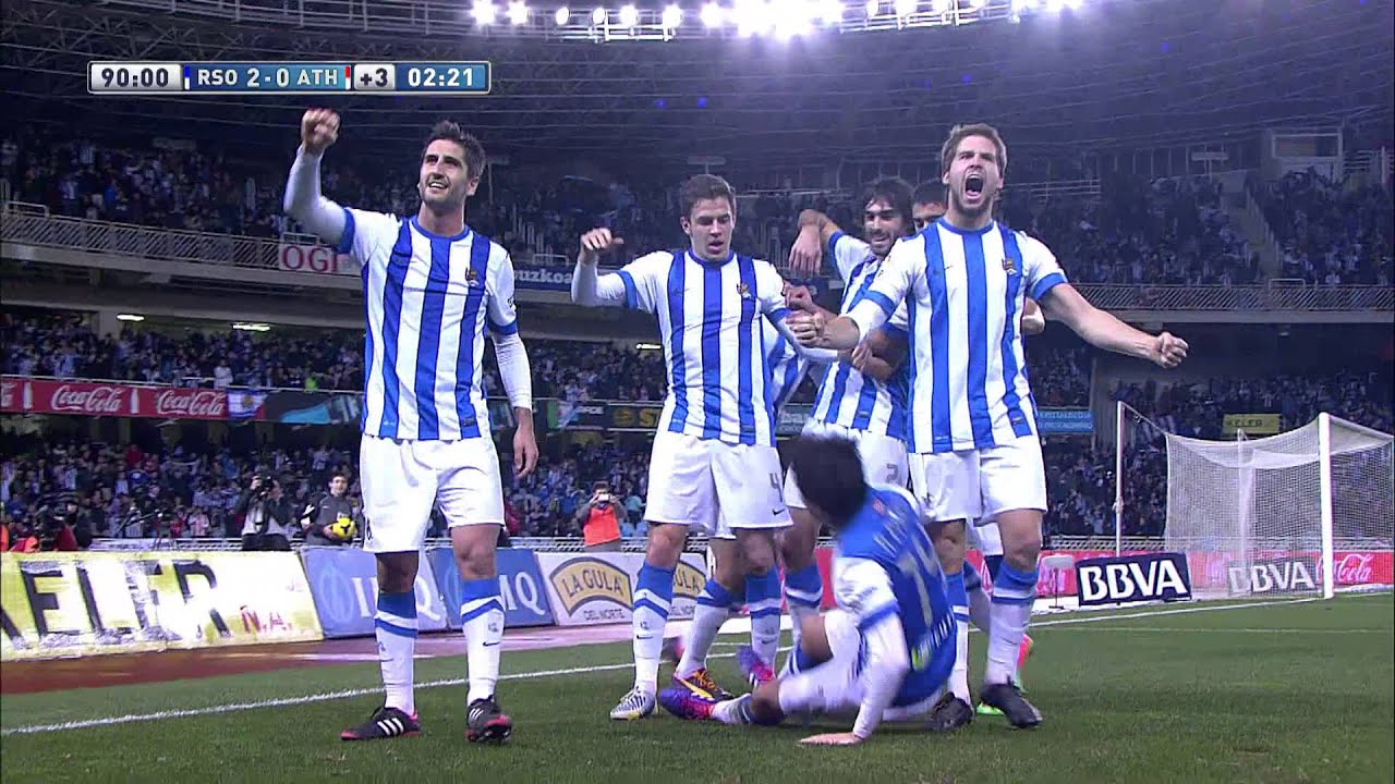 Gol de Pardo (2-0) en el Real Sociedad - Athletic Club - HD