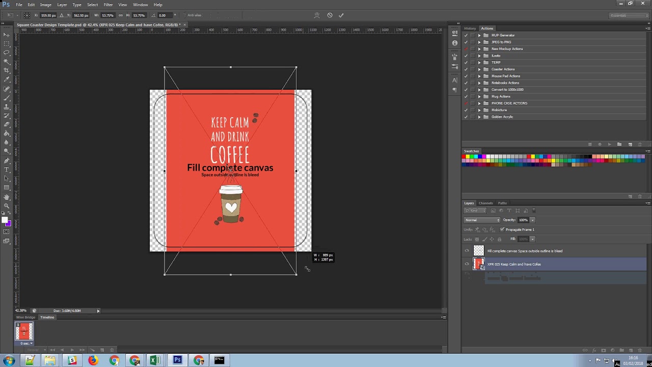 Using Coaster Design Template - YouTube