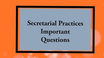 S. P. Important questions for  B. com. 4th sem.