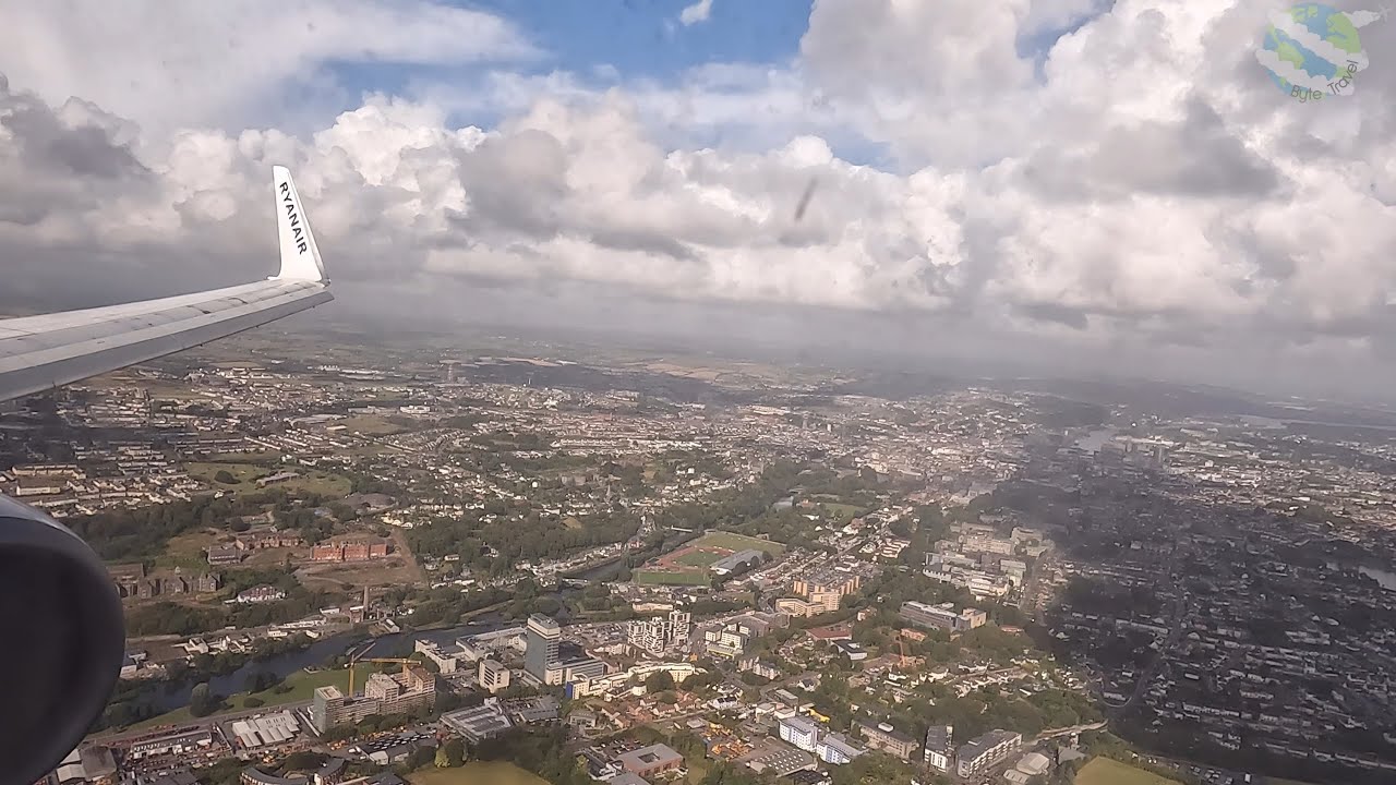 Ryanair Boeing 737-800 Landing at Cork Ireland on an Autumn Afternoon