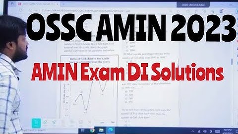OSSC AMIN Data Interpretation Solution | OSSC AMIN 2023 Exam DI Solution | OSSC AMIN 2023 Exam