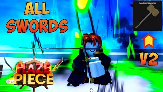 Unlocking All Swords In 1 Video - Haze Piece Roblox