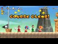 New super mario bros wii world 6 complete 4 players but thet are synchronized