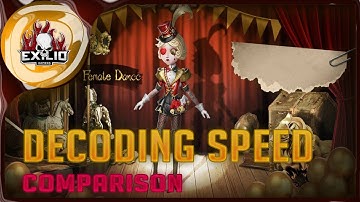 《Identity V》Female Dancer l decoding speed comparison [With and Without music]