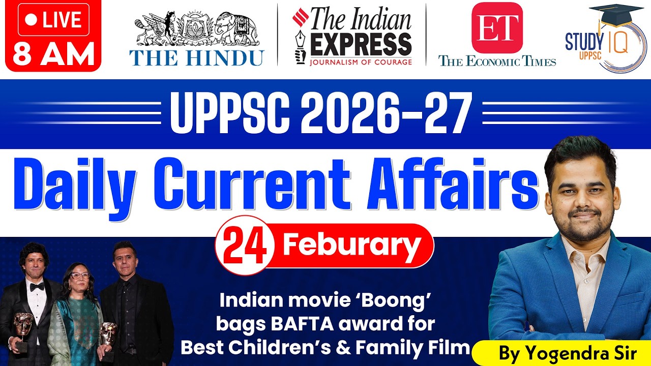 Daily Current Affairs 2026 | Current Affairs Today 24 February Current Affairs for UPPCS & RO/ARO