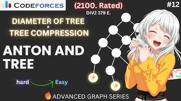 L-12. Anton & Tree | Diameter of Tree + Compression | Codeforces(2100) | Advanced Graph Series