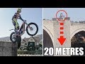 Defi  traverser le pont du diable en moto trial  feat julien perret