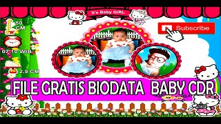 Cara mudah buat Biodata Baby || Gratis Donlowoad  Format CDR