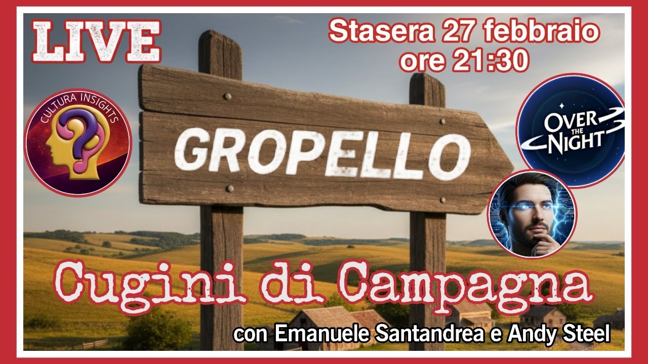 LIVE 27.02.2026 - ore 21:30 CULTURA INSIGHTS, EMANUELE SANTANDREA E ANDY STEEL
