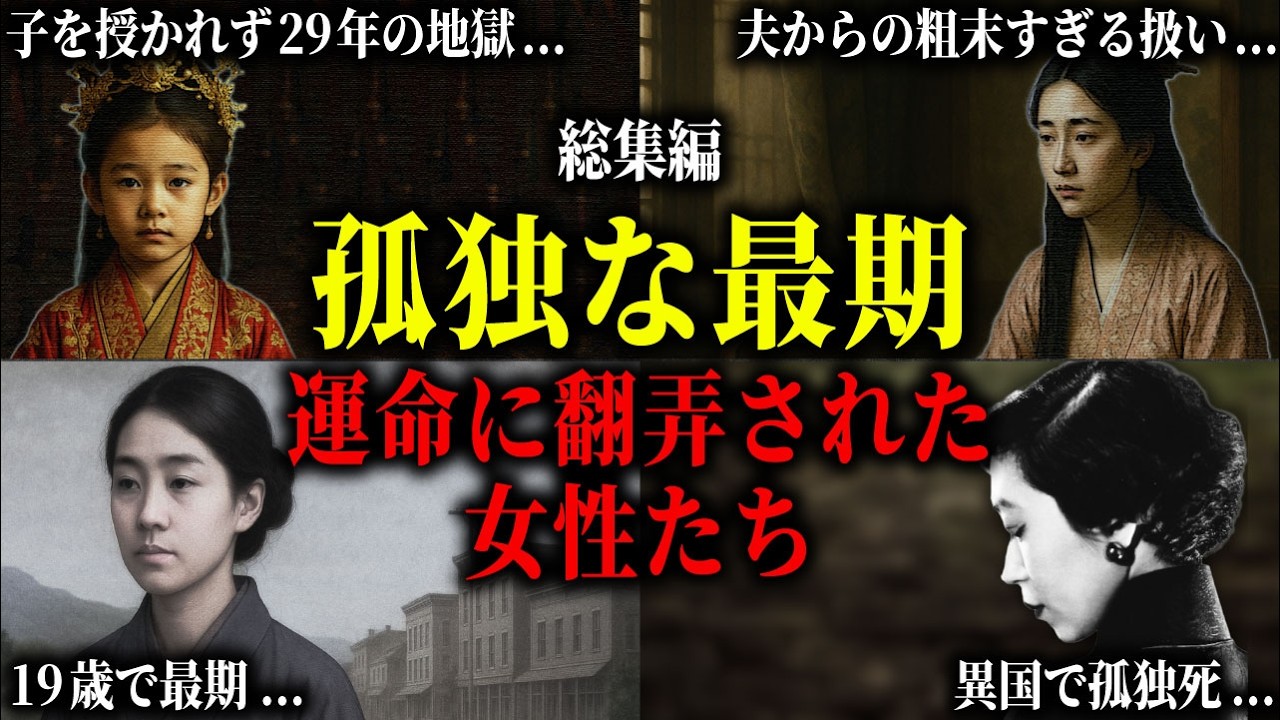 【総集編】地獄の結婚生活、そして孤独に散った女性たち。叔父と近親婚、9歳で政略婚、絶望の中で迎えた孤独な最期とは。