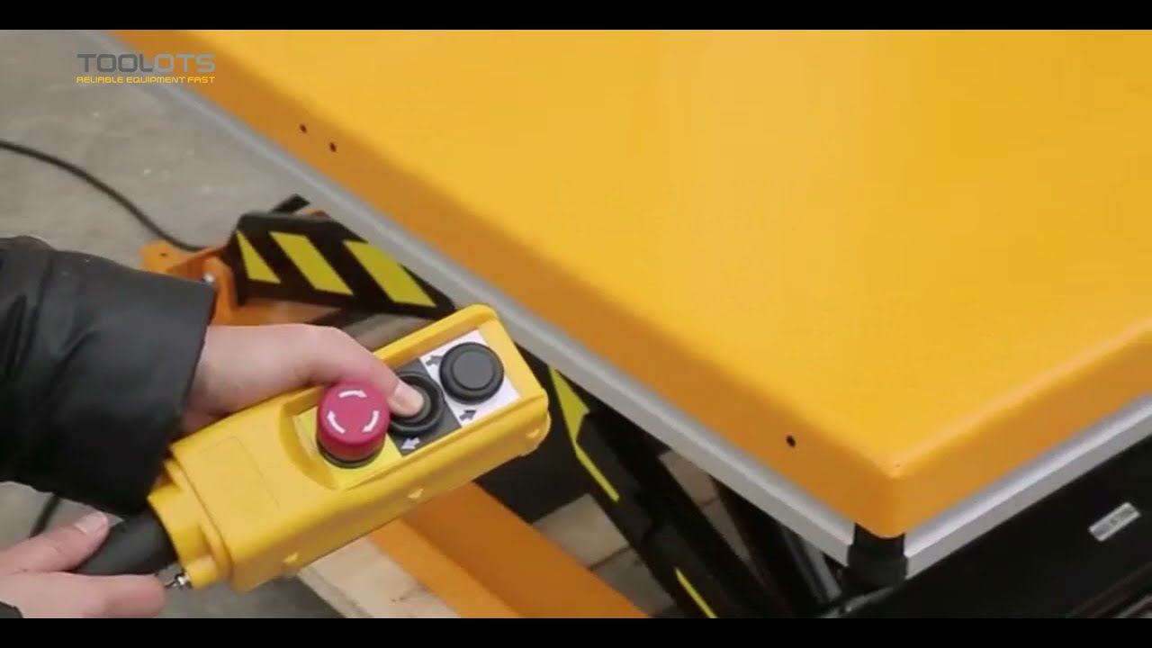 Powered Electric Hydraulic Stationary Scissor Lift Table 4400lbs 48X48" Size  Operation video
