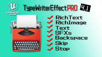 UE4 UE5 UMG Typewriter Effect Pro 4.1.0 New Features& Tutorial