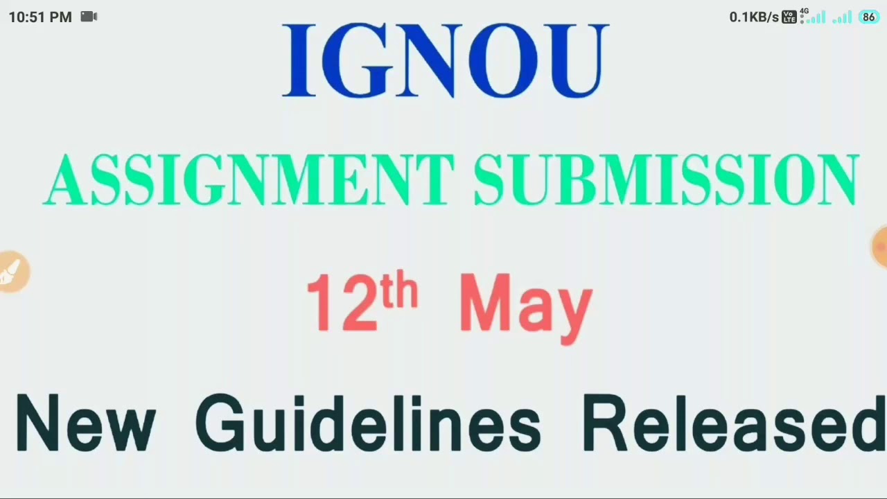 ignou assignment guidelines for online submission