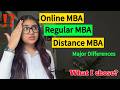 Regular MBA vs Distance MBA vs Online MBA | Which One I Chose &amp; Why😳