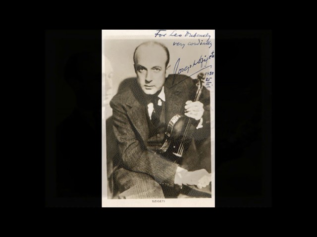 Joseph Szigeti - Mendelssohn : Violin Concerto op.64 (1933) 再復刻