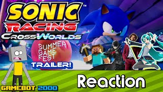 GameBot Reacts - Sonic Racing: CrossWorlds - Summer Game Fest Trailer
Racing through different dimensions in supersonic speed! First Miku, then Persona 5, and now Minecraft?! What other worlds can Sonic and his gang travel to next (besides SpongeBob and TMNT)?
If youd like to support this channel, then feel free to make a donation! Not a requirement, but it would mean a lot!
https://streamlabs.com/gamebot20001/tip
Intro & Outro Music: Rapid Automation (Theme of GameBot 2000):
https://www.youtube.com/watch?v=mBM3DFpDNkA
Composed by GameBot 2000
Remixed by Delta225
| |
Instagram: https://www.instagram.com/gamebot2k/?hl=en
My Discord server: https://discord.gg/6DVFYwq
My CastingCallClub: https://www.castingcall.club/m/GameBot%202000
GameBot Stories: https://linktr.ee/GameBot2000
| | GameBot Reacts - Sonic Racing: CrossWorlds - Summer Game Fest Trailer