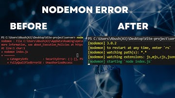 How to fix Nodemon error || Node js error || npm nodemon error
