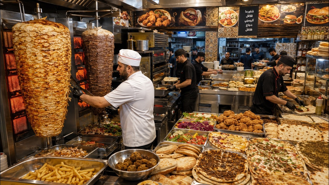 INSIDE A BUSY ARABIC RESTAURANT! Shawarma, Crispy Chicken, Fresh-Baked Flatbreads & More!