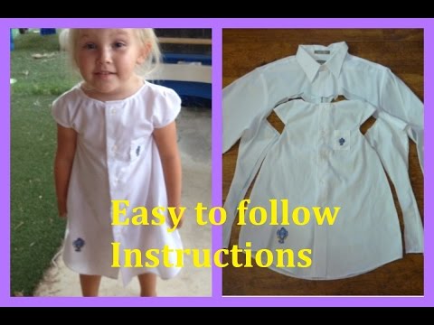 Video Toddler Dress Out Of Men'S Shirt