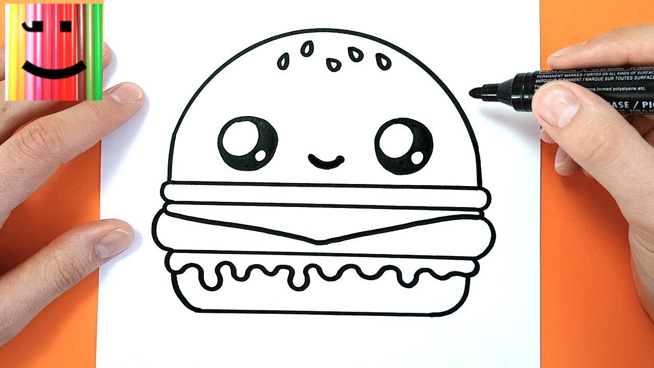 How To Draw A Cute Burger