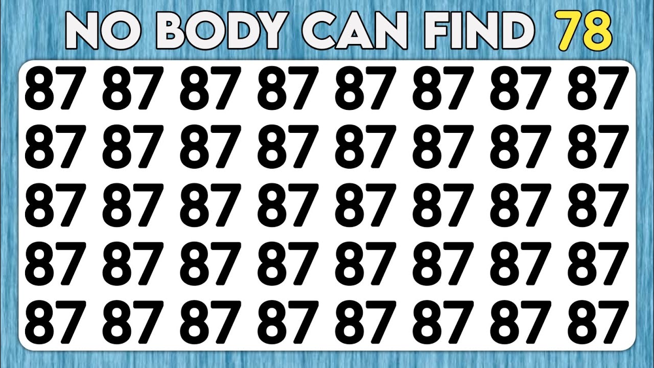 Test your eyes - Number and Letter Brain Edition | Observation Skills Sharpness 