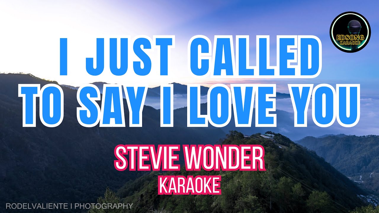 I Just Called To Say I Love You Karaoke | Stevie Wonder Love Song | EDSONG Karaoke