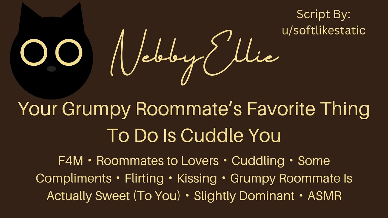 [F4M] Your Grumpy Roommate’s Favorite Thing To Do Is Cuddle You [Girlfriend Roleplay] ASMR