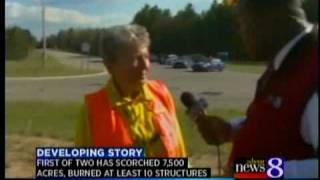 Crews battle two forest fires up north