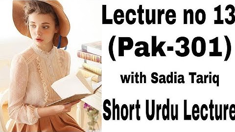 Lecture no 13 (Pak-301)#V.uShort Urdu Lecture With Sadia Tariq