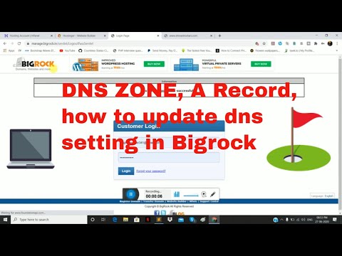 DNS ZONE, A Record, how to set dns setting in Bigrock