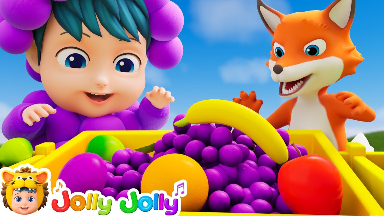 Catch The Fruits | Colorful Finger Family | Jolly Jolly - Learn and Play - Nursery Rhymes