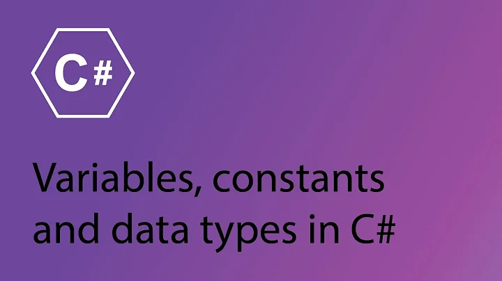 C# Programming Tutorial 2 - Variables, constants and data types