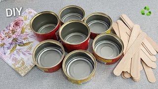 INCREDIBLE ! Look at how beautiful the Tin cans transforming - Recycling craft ideas - Home decor