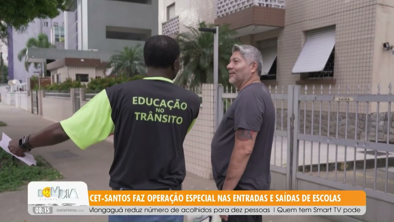 CET Santos faz operação especial nas entradas e saídas de escolas - 05/03/26