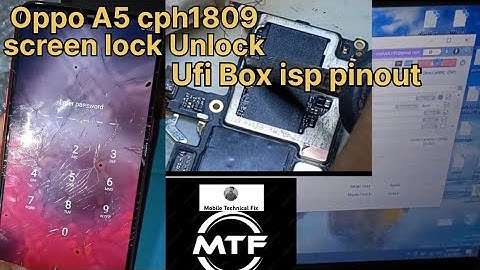 Oppo A5 (CPH1809) Pattern password lock or Pinlock frp Remove UFi Box ISP Pinout inHindi unlock ufi