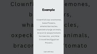 Define symbiosis with example #biology