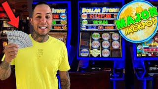 MY BIGGEST WIN EVER Playing DOLLAR STORM at El Cortez in Las Vegas Playing SLOTS!!