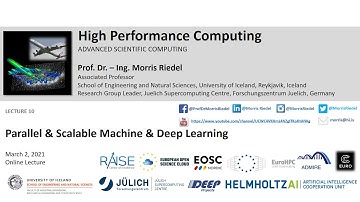 2021 High Performance Computing Lecture 10 Parallel and Scalable Machine and Deep Learning Part2 💻