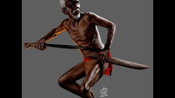 Krita Tutorial Speed Painting : Old Warrior Speed Painting Part 1/3