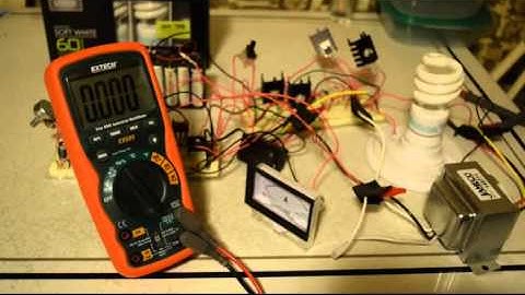Pure Sine Wave Inverter Using 4047 with PWM on a Breadboard
