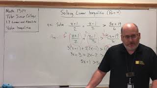 1.7.6 Linear & Absolute Value Inequalities – Solving Linear Inequalities, Part 4