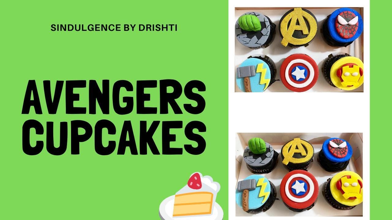AVENGERS CUPCAKES/FONDANT AVENGERS TOPPERS WITHOUT CUTTERSCUPCAKE