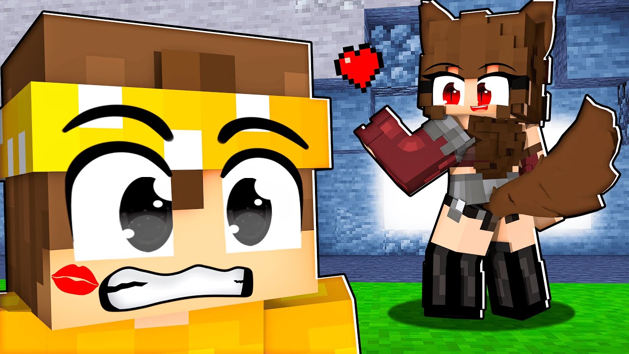 Meu PRIMEIRO BEIJO foi de uma LOBA ALFA no Minecraft